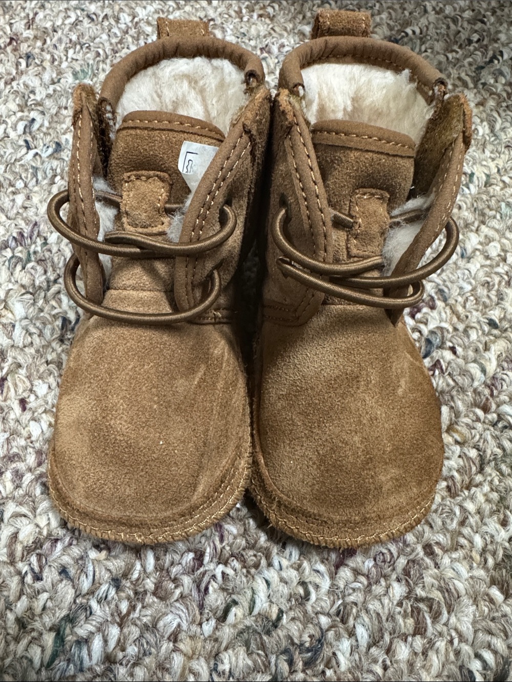 UGG Kids Chestnut Brown Suede Shearling Lined Boots